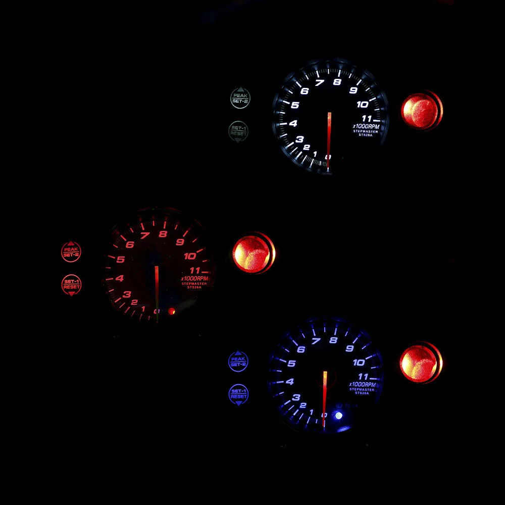CNSPEED 12 в 80 мм Авто Тахометр Датчик шаговый двигатель 0 11000 об./мин. метр Красный