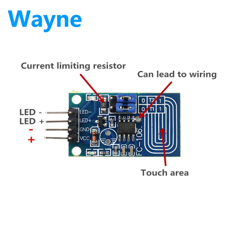 Smart Electronics Capacitive Touch Dimmer Constant Pressure Stepless Dimming PWM Control Panel Type LED Switch Module | Электроника