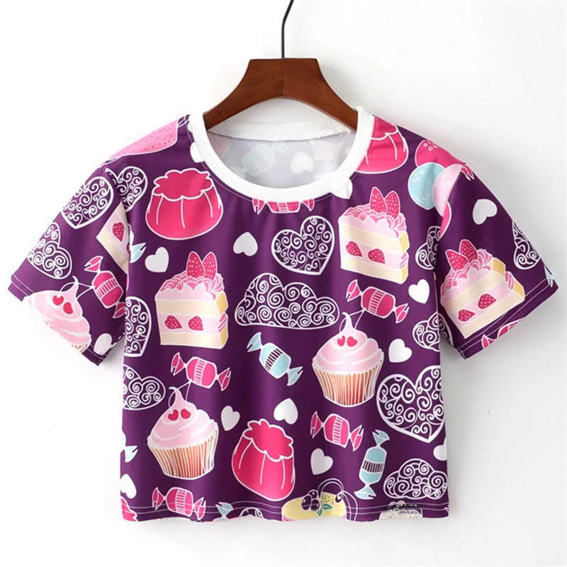 MITTELMEER/Летняя футболка kawaii для девочек студентов женщин Harajuku с коротким рукавом