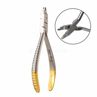 1 piece orthodontic pliers easyinsmile hook crimping plier handle half gold plated high quality stainless steel