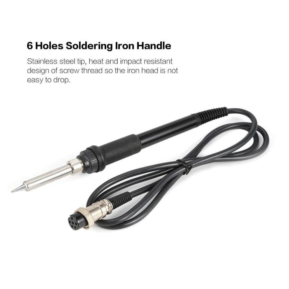 90W Electronic Soldering Iron Heated PVC Handle Welding Tool Solder 6 Holes Rework Repairing Pen Universa | Инструменты