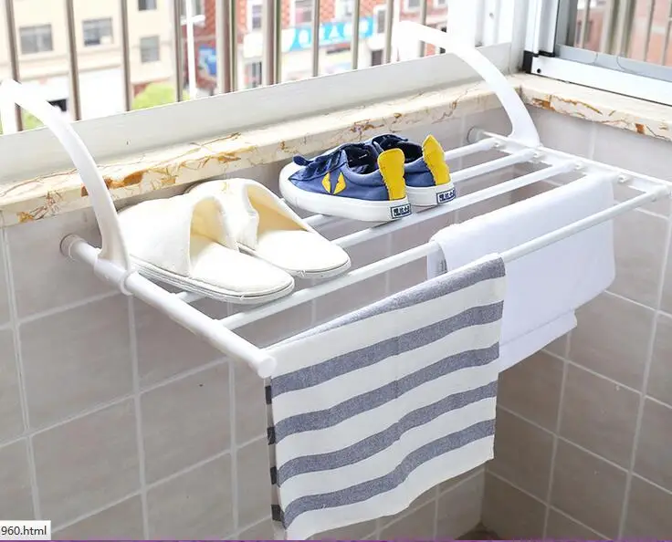 Выдвижная выдвижная стойка для сушки окон на балконе полка стирки одежды