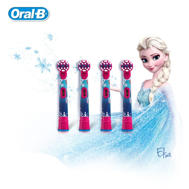 

Oral B головки для детской электрической зубной щетки Замороженные зубные щетки головки круглые щетки головки 4 hedas для детей 3 +