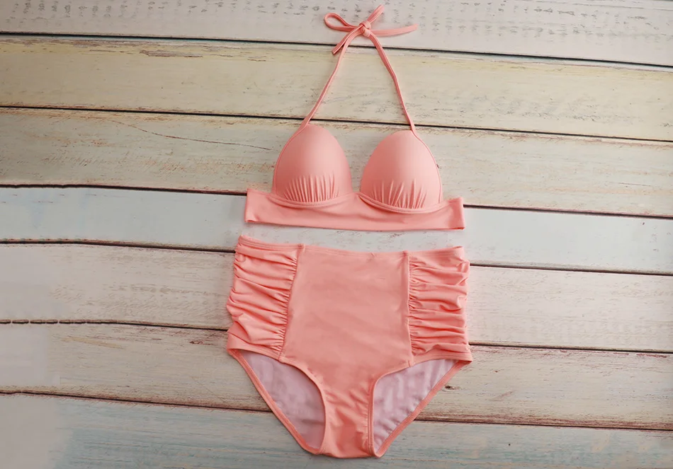 Купальник бикини с карманами и высокой талией для девочек 2018|bikini victoria|swimwear