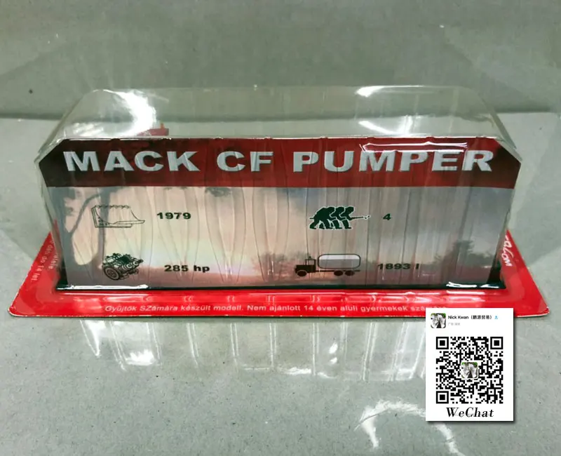 AMER 1/64 масштабная модель автомобиля игрушки 1979 Mack CF Pumper США пожарная машина литая под давлением металлическая модель грузовика игрушка для сбора, подарка, украшения