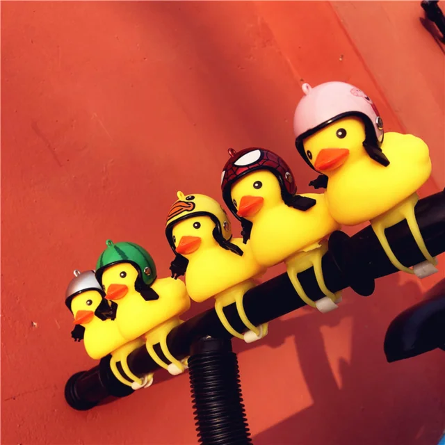 Маленький велосипедный светильник со шлемом Funy для велосипеда с желтой уткой