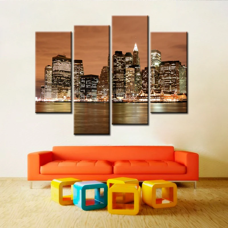 Noah Art Night City Cuadros Decoracion HD Современная Картина на холсте домашний декор Настенная