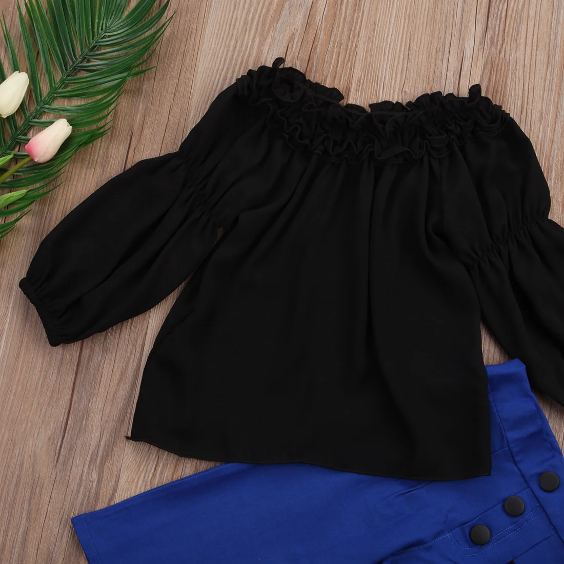 Комплект одежды для маленьких девочек из 2 предметов модная одежда рубашка с