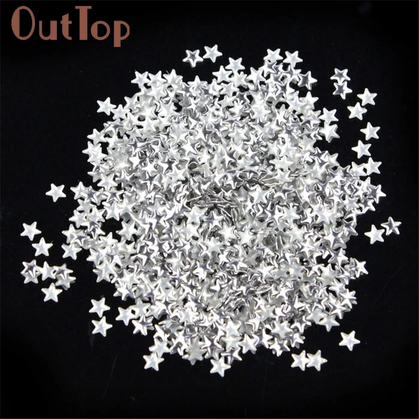 OutTop 2019 цветные женские ногти 150 шт. золотые серебряные 5 мм звездочки