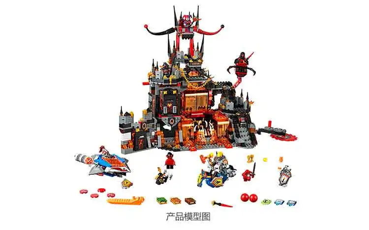 70323 Рыцари nexoe Bela 10521 1229 шт. Jestro Volcano Lair фигурка строительные блоки кирпичи игрушки