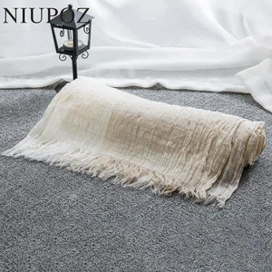 Женский шарф из хлопка и льна, большой размер 100*190 см, M195