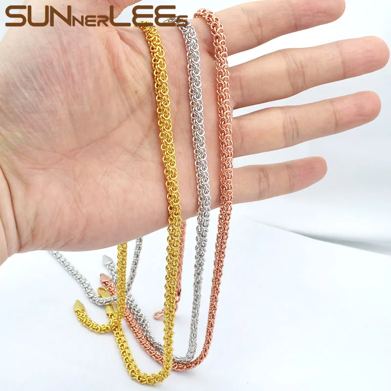 SUNNERLEES модные ювелирные изделия цвет белый розовое золото ожерелье браслет набор