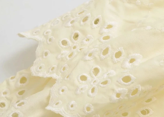 2019 женское милое Плиссированное ажурное кружевное платье с вышивкой уличная