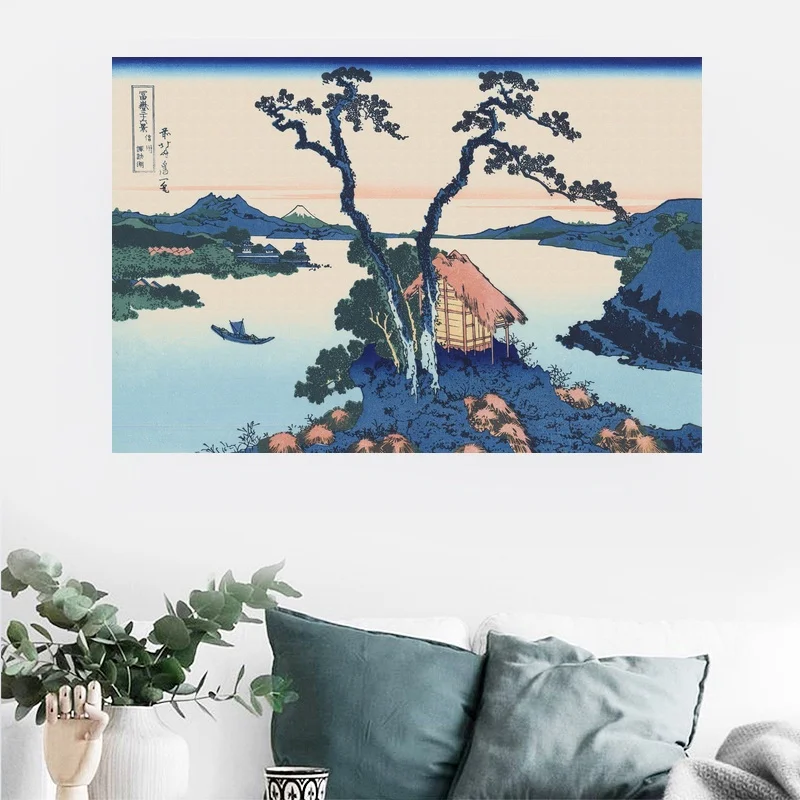 Японская Katsushika Hokusai Fuji художественный шелковый постер пейзаж настенные картины