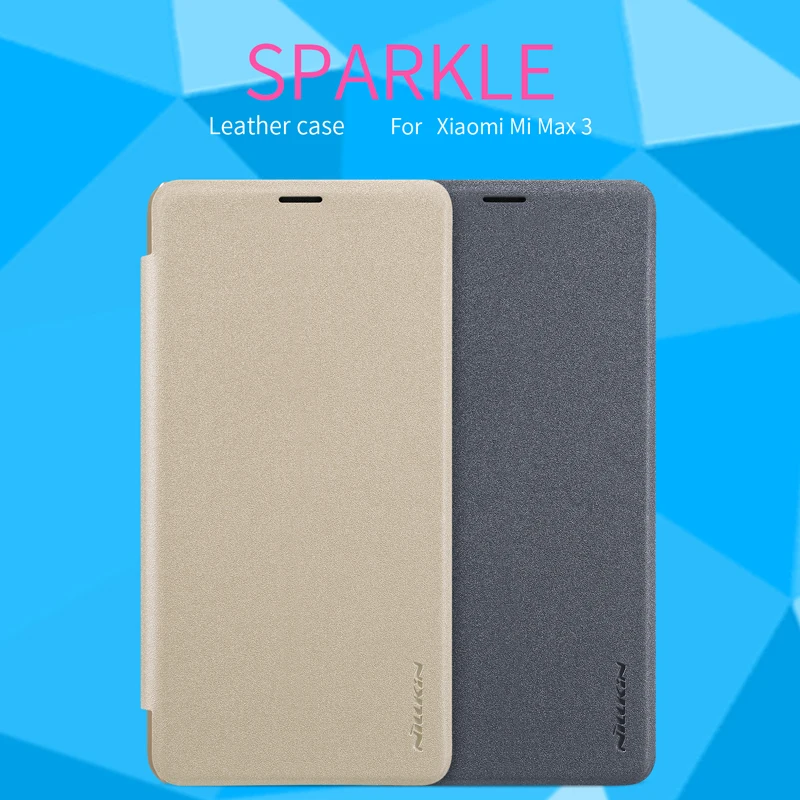 Чехол для XiaoMi mi max 3 NILLKIN Sparkle Сверхтонкий откидной дизайнерский роскошный