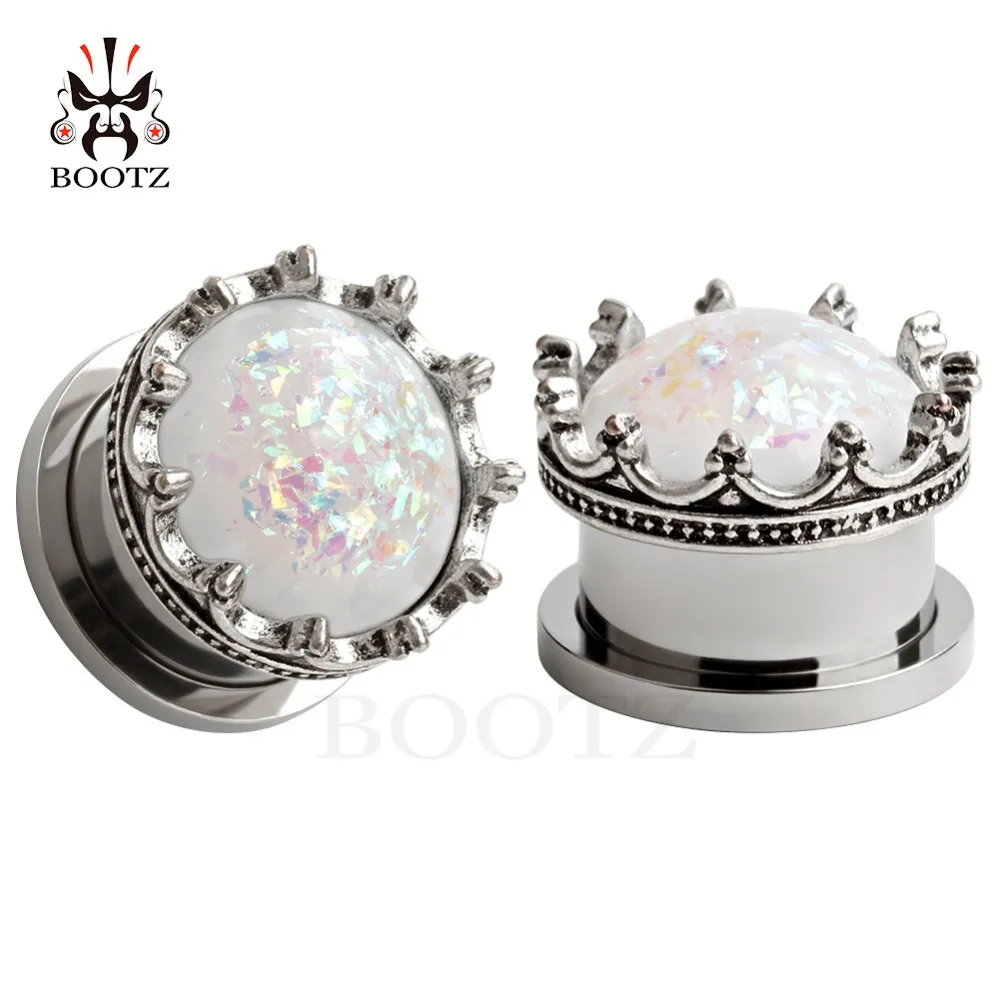 KUBOOZ, 2 шт., серьги, пирсинг, туннель, штекер, расширитель, мода, нержавеющая сталь, ювелирные изделия для тела, серьги с винтовой застежкой для женщин