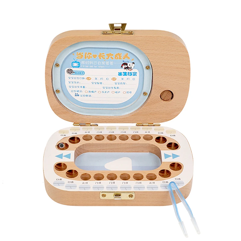 Коробка для хранения зубов в форме ТВ память о зубах детей запись роста младенцев