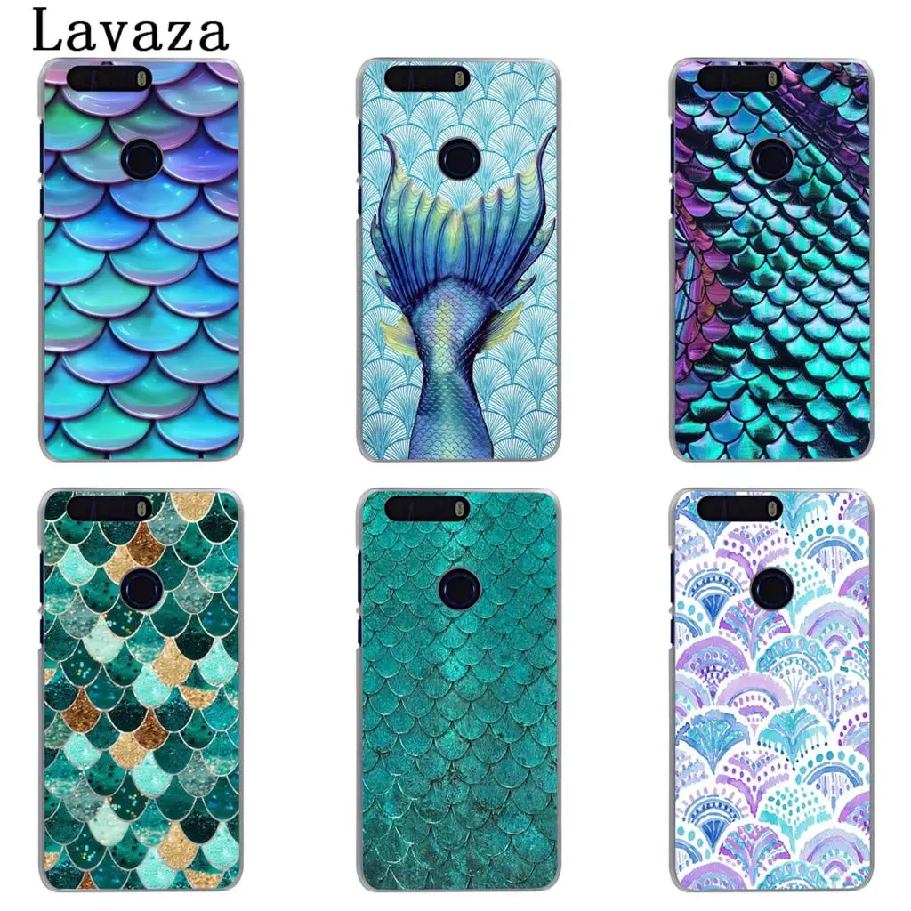 Жесткий чехол Lavaza Mermaid Fish Scale для Huawei Y9 Y7 Prime 2018 2019 Honor 20 10 8 8A 8X 9X 9 Lite 7C 7X 7A Pro |