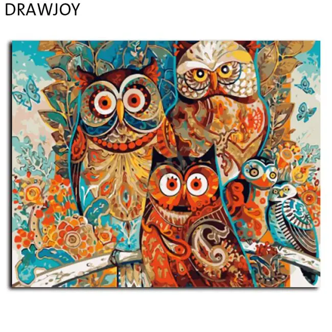 as picture DRAWJOY Drop Shipping Framed Pictures DIY Oil Painting By Numbers Home Decor On Canvas Wall Art For Living Room 40*50cm - Цвет: as picture