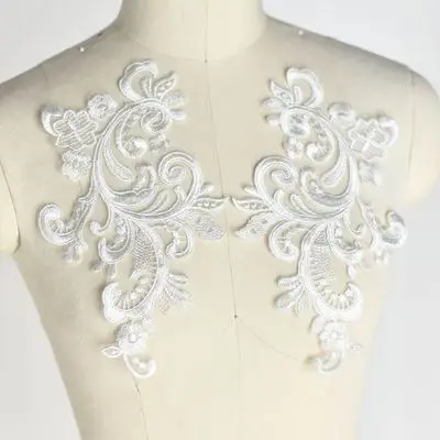 

Cotton flat embroidered lace accessories wedding veil handmade diy material wedding shoes bag decorative cloth patch white