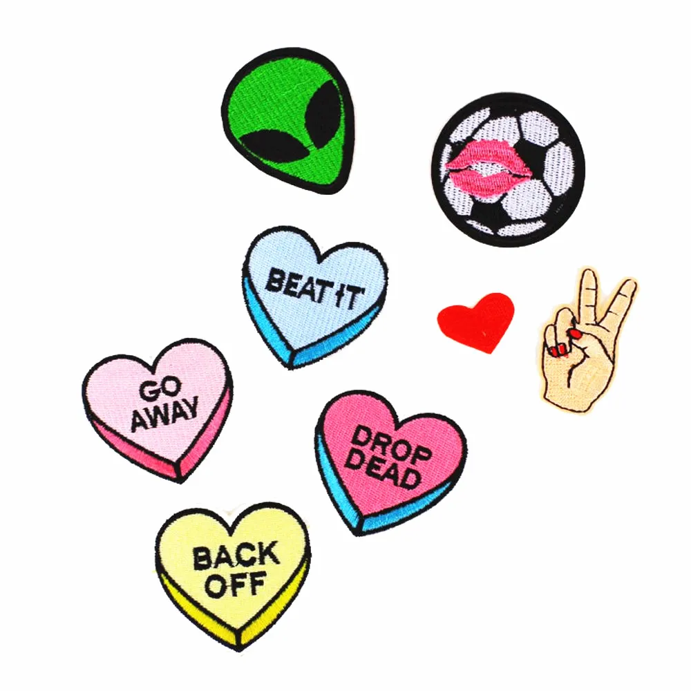 1 шт. вышитые патчи на палец утюжок для шитья одежде сделай сам полосы