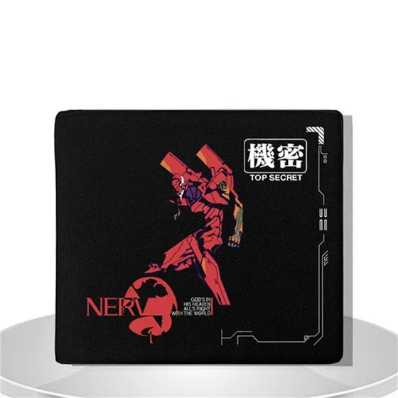 Новое поступление японский мультфильм аниме кошелек EVA Neon Genesis Evangelion кошелек для студента короткий бумажник для юноши классный подарок на выбор - Цвет: 393TK EVAblack