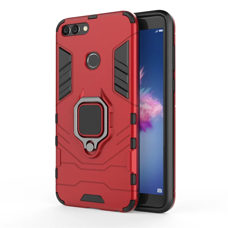 Huawei P Smart Magnetic Phone Case For Back Cover TPU+PC Bumper Enjoy 7s Ring Holder Capa | Мобильные телефоны и