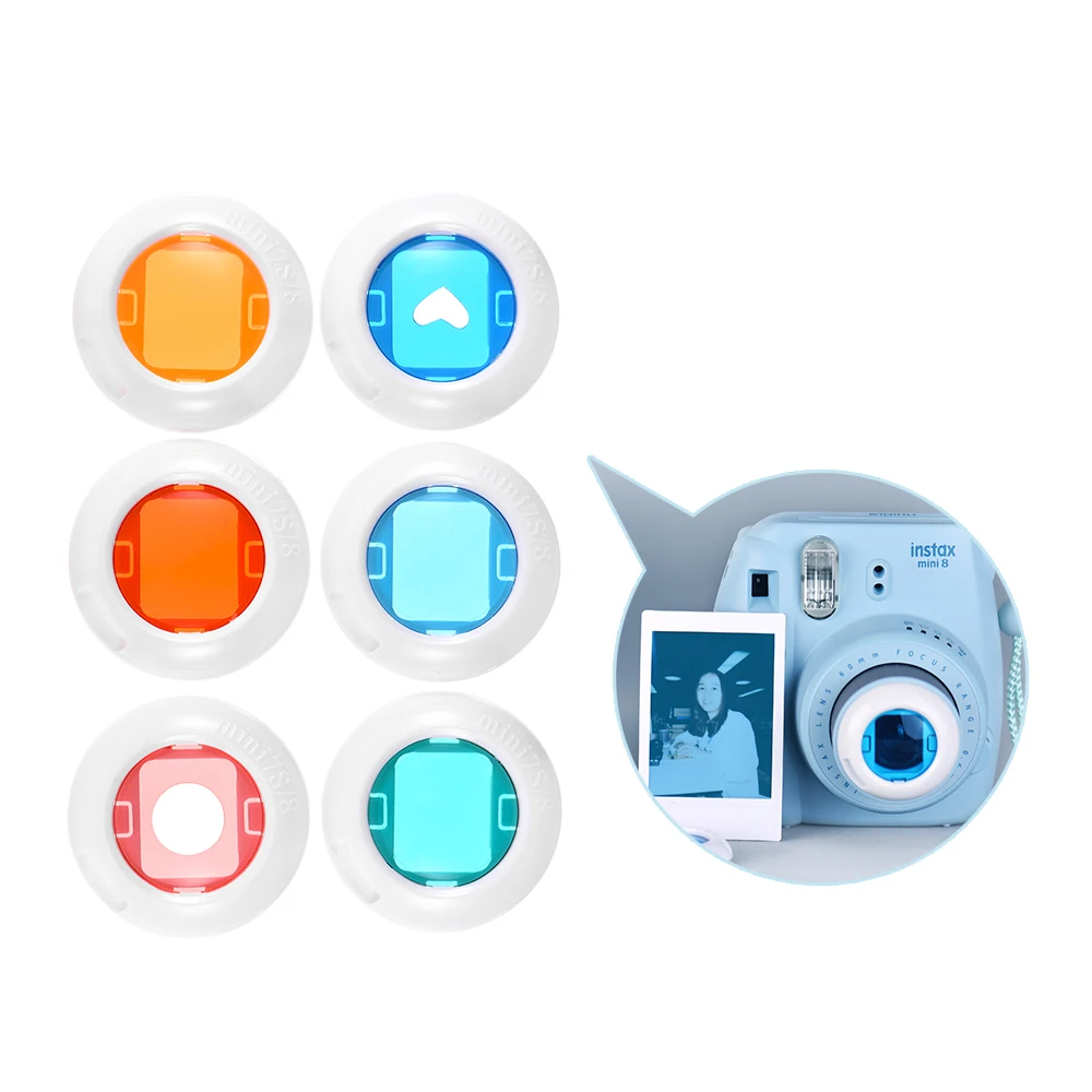 Набор фильтров для мгновенной камеры Fujifilm Instax Mini 7s/5/6 +/9 8/8 шт.|Фотофильтры