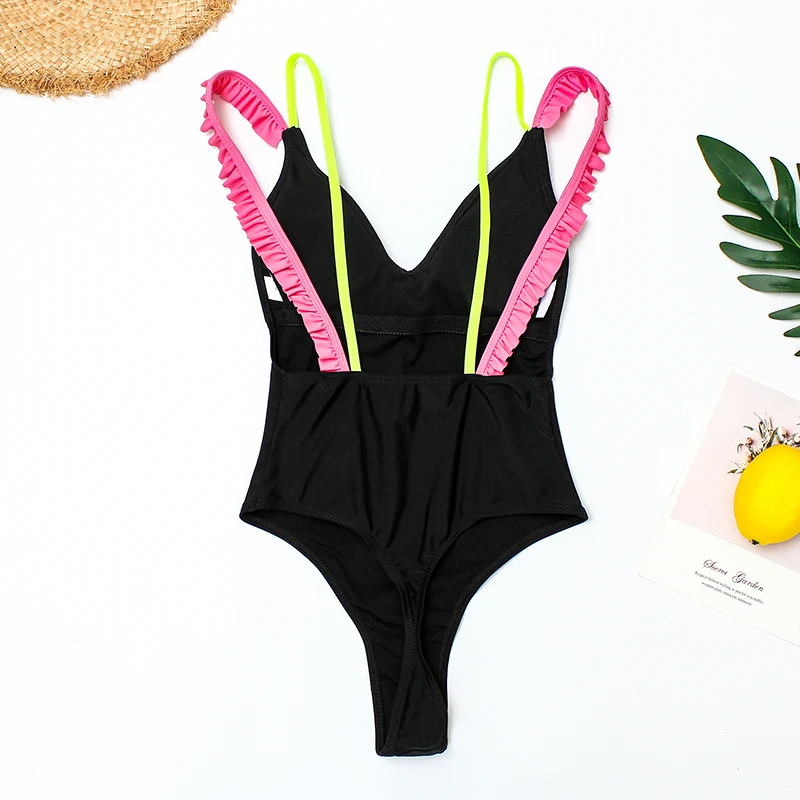 Новинка 2014 Цельный купальник в стиле ретро сплошной цвет женский сексуальный