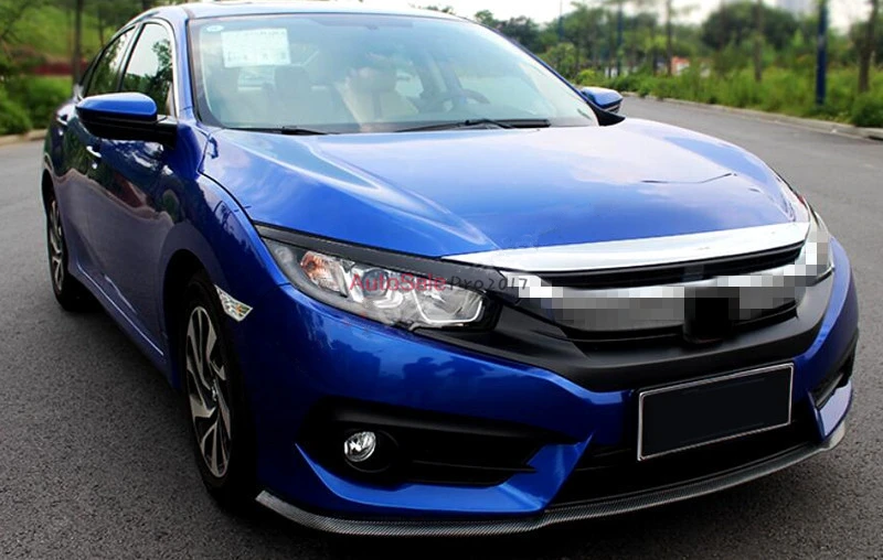 Для Honda Civic 10 поколения 4dr Седан 2016 2017 ABS хромированный пластик Передняя