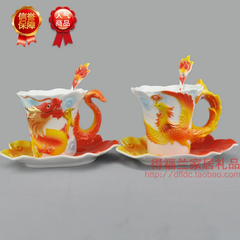 Керамические кофейные парные кружки Набор предметов для свадебной церемонии с