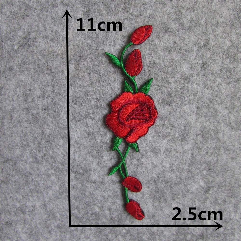 

new arrive cartoon fashion style flower hot melt adhesive applique embroidery patches stripes DIY clothing accessor