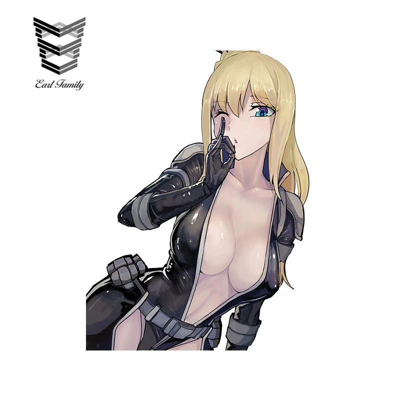 EARLFAMILY Автомобильная Наклейка сексуальная красота бикини девушка аниме графика