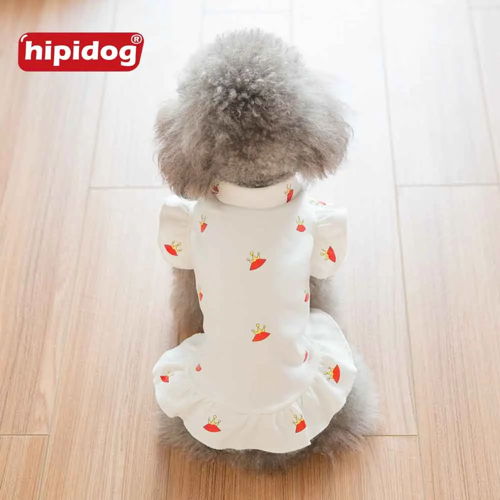 Hipidog Классический белый собака кошка Толстовка пальто осень весна с милым