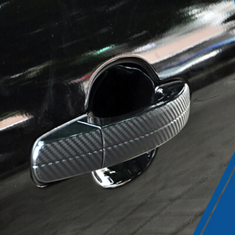 4 цвета шт. наклейки на дверные ручки автомобиля из углеродного волокна защитный