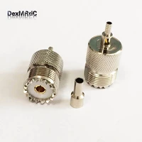 1pc uhf female jack rf coax connector crimp rg316rg174lmr100 for straight nickelplated new wholesale