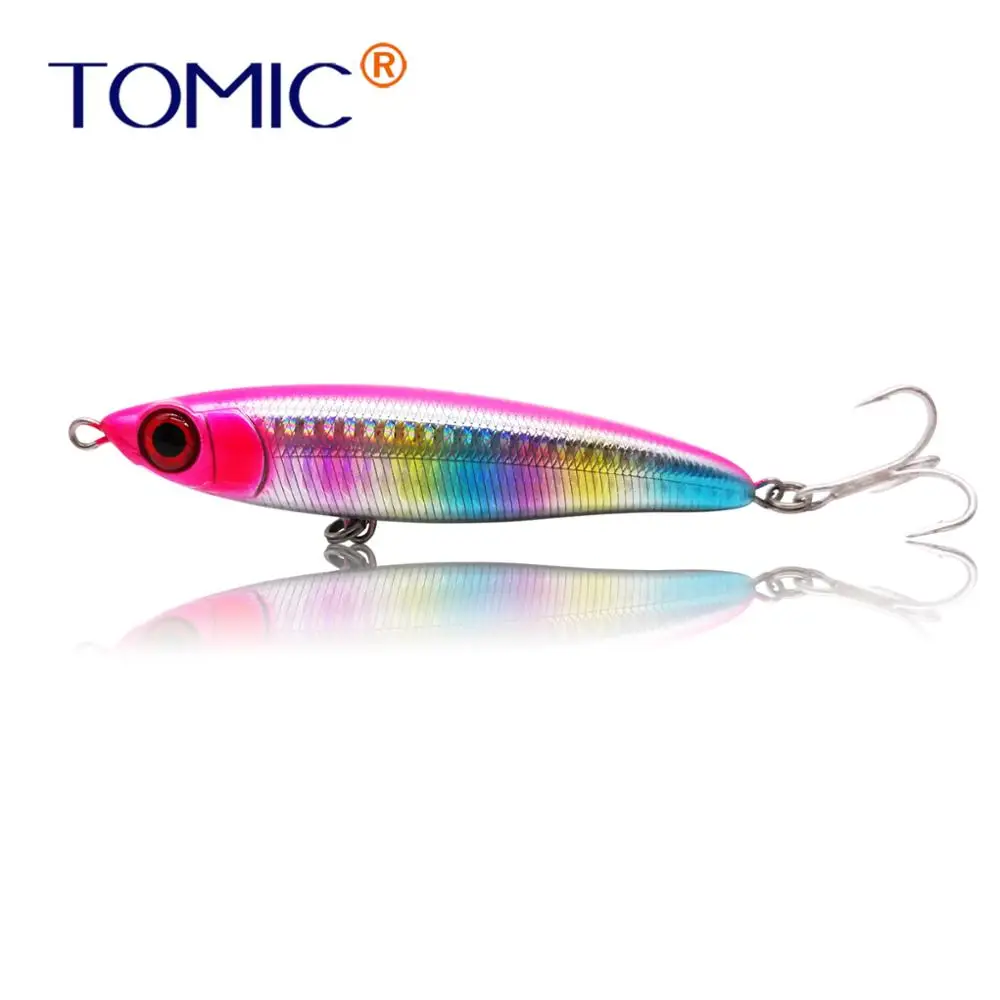 Holo pink rainbow Томическая 110 мм плавающая Тонущая приманка, большая игра, глубокая морская Троллинг, жесткая приманка, лодка, рыболовные приманки - Цвет: Holo pink rainbow