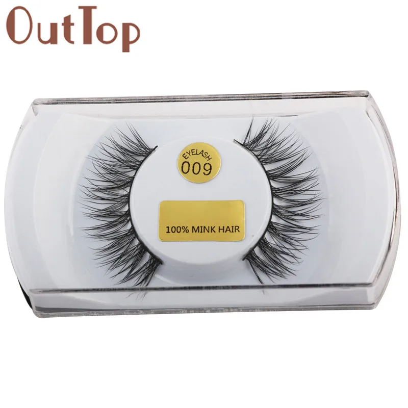 OutTop оптовая продажа женские 3D ресницы норковые натуральные Толстые Накладные