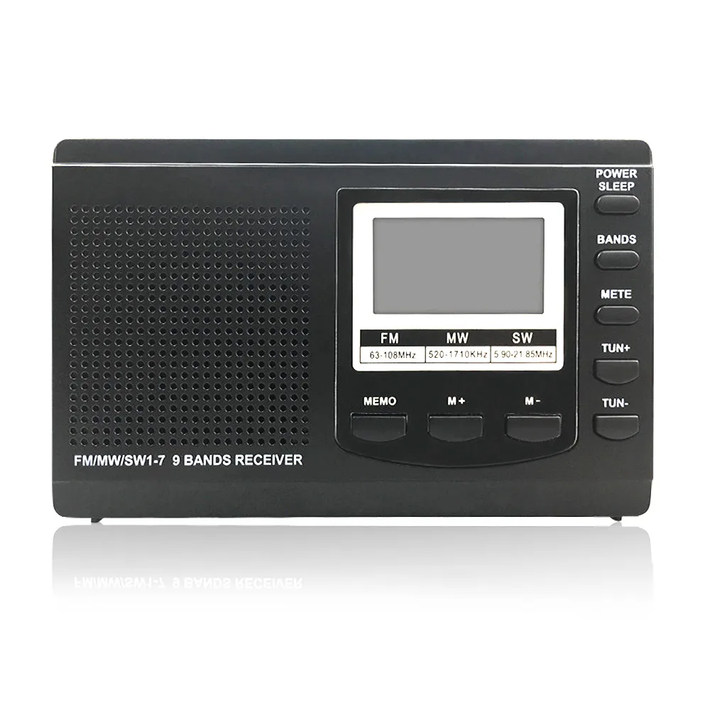 Портативный мини fm-радио приемник SW/MW цифровой радио встроенный динамик с ЖК-дисплеем Высокое качество радио комплекты