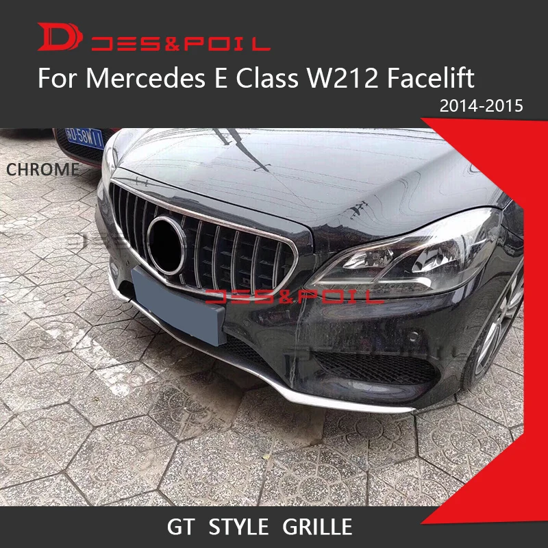 Вертикальная решетка для гриля E Class W212 AMG GT только Mercedes Benz Facelift 2014-2015 АБС-пластик