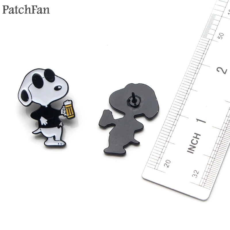 Patchfan собаки мультфильм цинкового сплава шпильки значки para рубашка сумка Одежда Кепка рюкзак броши для обуви Значки украшения A1834