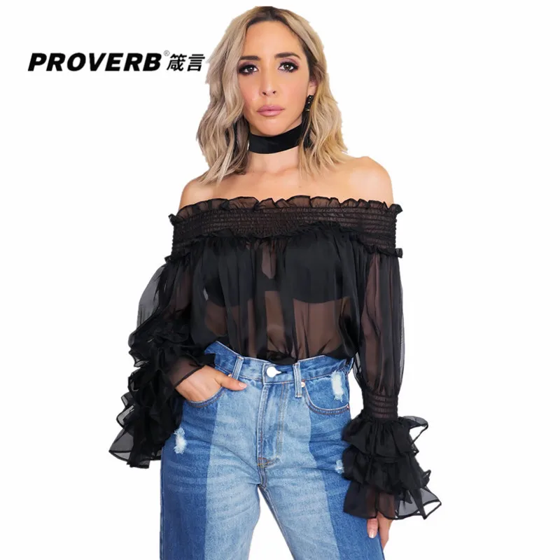 PROVERB Summer Women's Going out Cute Petal Sleeve Blouse Solid Colored Ruffle Boat Neck Full Polyester |