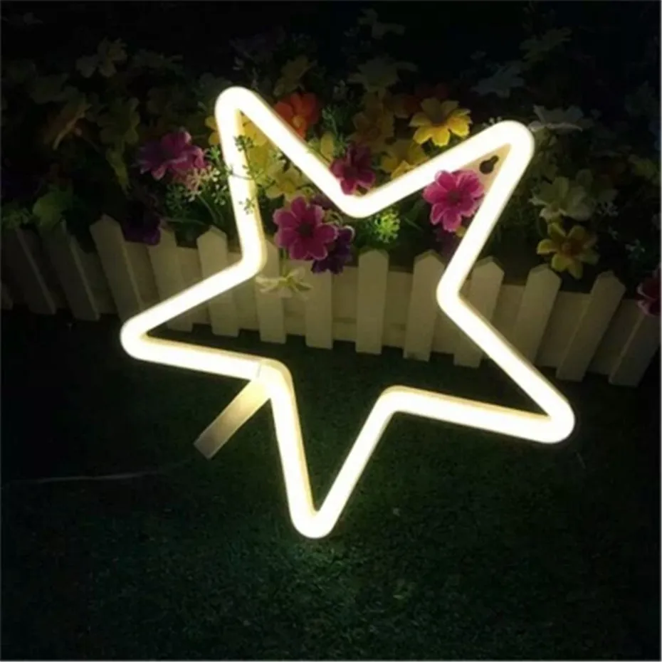 Светодиодный неоновый ночник в форме Луны декоративная настенная лампа