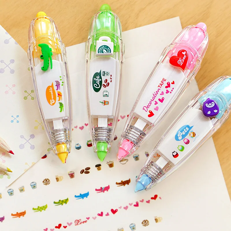 

Cute animal Lace correction tape Adhesive masking tapes papeleria material escolar stationery Office School supplies F562