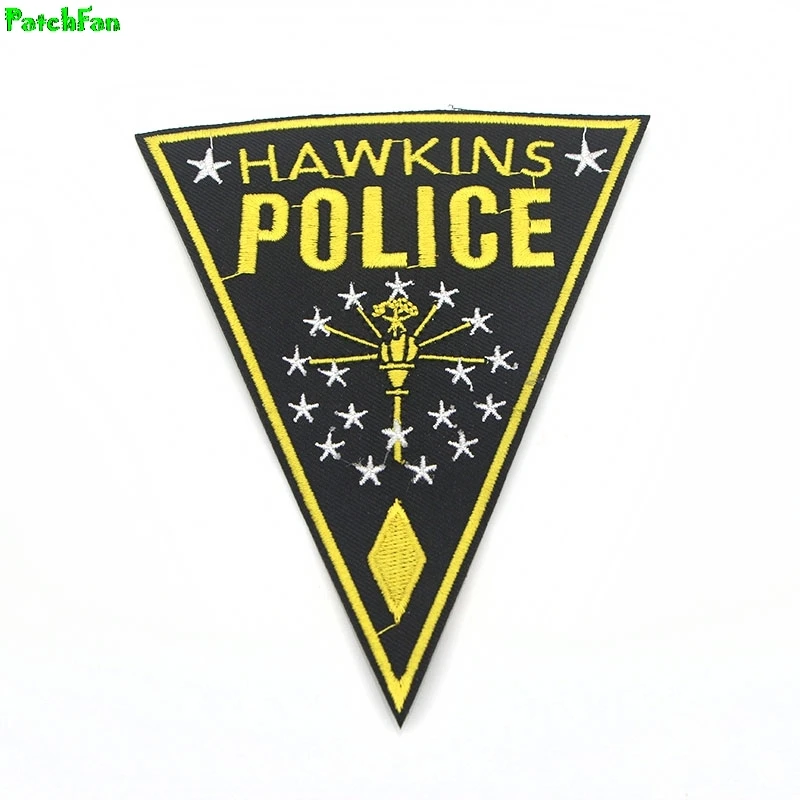 Нашивки с логотипом Hawkins из больших странных вещей вышитые нашивки для
