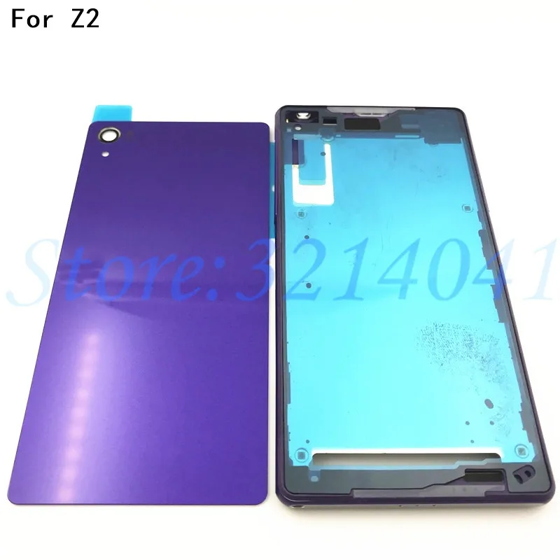 

Original Full Housing LCD panel Middle frame case Battery door cover Side button For Sony Xperia Z2 L50w D6503 D6502 With Logo