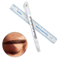2pcsset medical surgical scribe pen eyebrow piercing marker pen sterile surgical ruler permanent tattoo beauty accessories