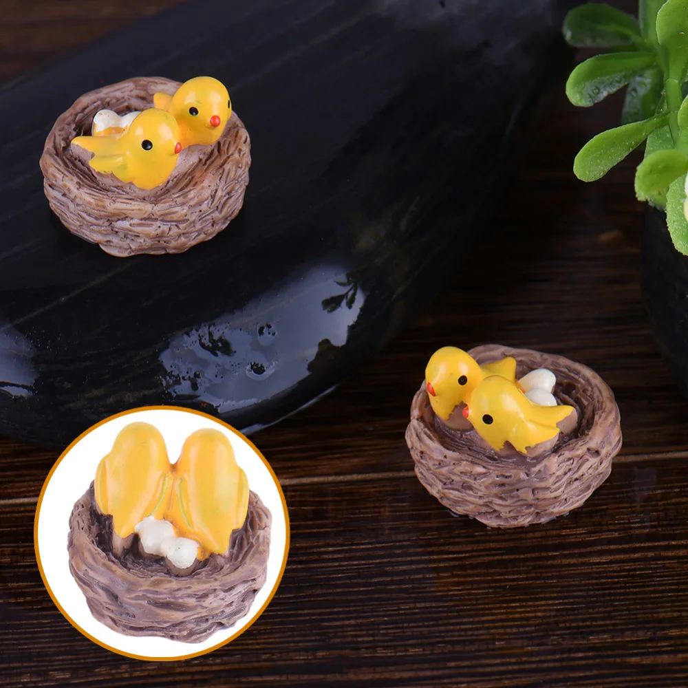 Новые 2 шт./лот мини модели гнезд для птиц милые реалистичные Птичье гнездо