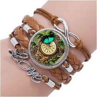 steampunk garden clock bracelet butterfly bracelet garden retro vintage steam punk bracelet accessories