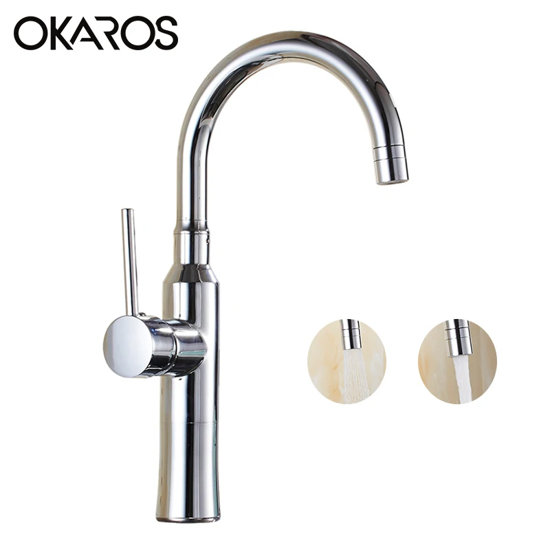 OKAROS кухонный кран для раковины с двойной функцией и душевой спрей Однорычажный